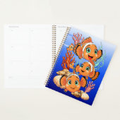 Clown fish Cartoon cute Family Underwater (Devant avec enveloppe)