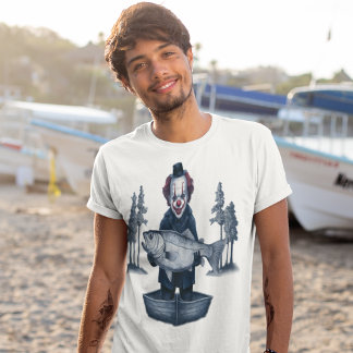 Clown Fisherman Vist grappige Halloween T-shirt