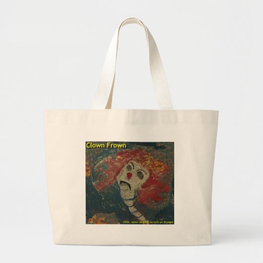 clown frown grote tote bag (Voorkant)
