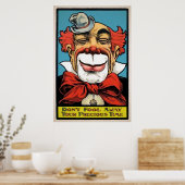  Clown Gezicht Art Poster (Keuken)