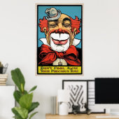  Clown Gezicht Art Poster (Thuiskantoor)