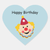 Clown Gezicht Verjaardag Stickers (Voorkant)
