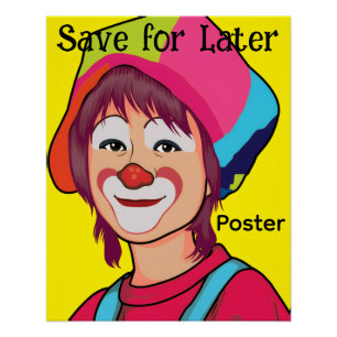 Clown Glanzende Poster Perfect Poster