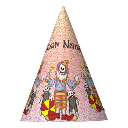 Clown Happy Birthday party pet Feesthoedjes (Voorkant)