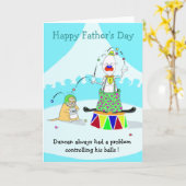 Clown Happy Vaderdag, Kaart (Gele Bloem)