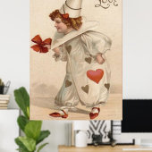 Clown Harlequin Heart Valentijn Poster (Thuiskantoor)
