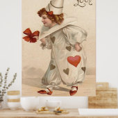 Clown Harlequin Heart Valentijn Poster (Keuken)