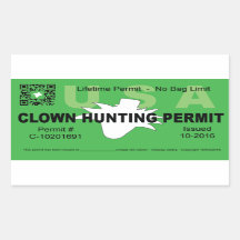 Clown Hunting Permit (groen) (4x)