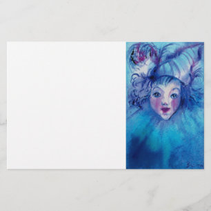 CLOWN IN BLAUW BRIEFPAPIER