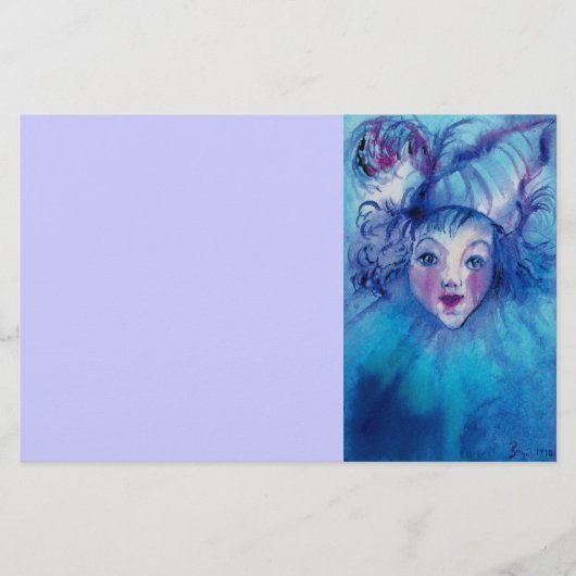 CLOWN IN BLAUW BRIEFPAPIER (Voorkant)