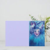 CLOWN IN BLAUW BRIEFPAPIER (Staand voorkant)