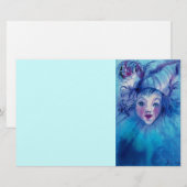 CLOWN IN BLAUW BRIEFPAPIER (Voorkant / Achterkant)