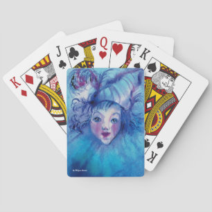 CLOWN IN BLAUW POKERKAARTEN