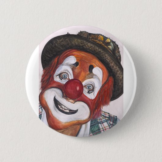 Clown Jonathan Freddies Ronde Button 5,7 Cm (Voorkant)