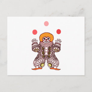Clown Juggling Briefkaart