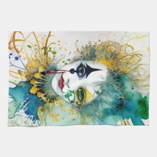 Clown keukenhanddoek (Horizontaal)