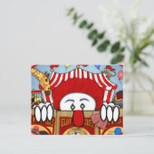 Clown Kilroy Briefkaart (Staand voorkant)