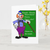 Clown Knock - Knock Joke Get Well Kaart (Gele Bloem)