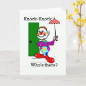 Clown Knock-Knock Joke-Wenskaart Kaart (Gele Bloem)