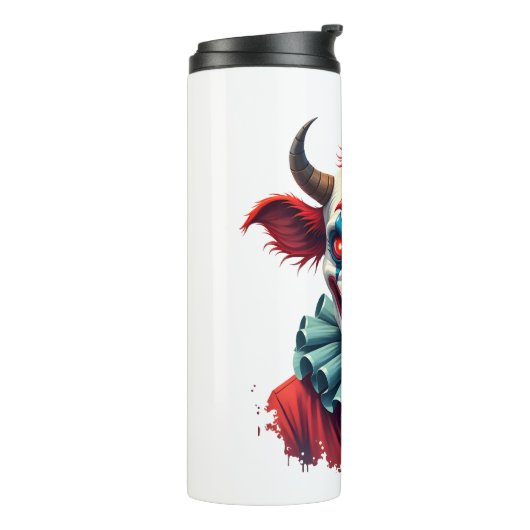 Clown-Koe van de terreur Thermosbeker (Gedraaid links)