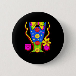Clown Kostuum Circus  Ronde Button 5,7 Cm
