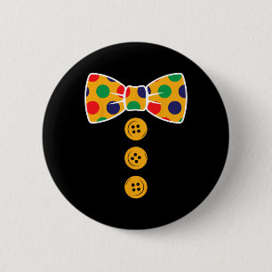 Clown Kostuum Halloween Grappig Circus Clown Cadea Ronde Button 5,7 Cm