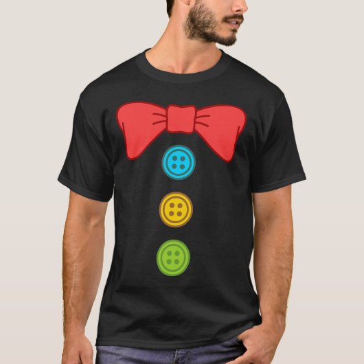 Clown Kostuum Kostuum Bow Stropdas Grappig Hallowe T-shirt (Voorkant)