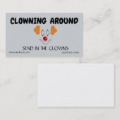 Clown Logos Sjablonen Visitekaartje (Voorkant / Achterkant)
