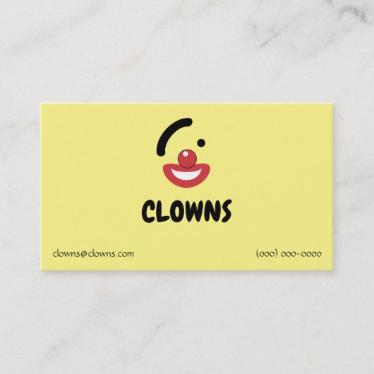 Clown Logos Visitekaartje (Voorkant)