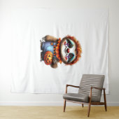 Clown Luiaard Halloween Oversized T-Shirt Wandkleed (In Situ (horizontaal))