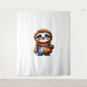 Clown Luiaard Halloween Oversized T-Shirt Wandkleed