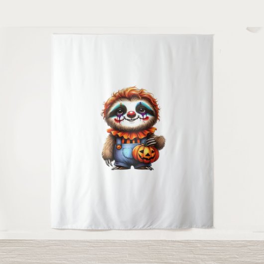 Clown Luiaard Halloween Oversized T-Shirt Wandkleed (Voorkant)