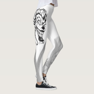 Clown malin avec leggings de feu gris