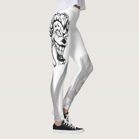 Clown malin avec leggings de feu gris (Droite)