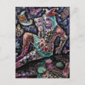 Clown met masker feestdagenkaart (Voorkant)