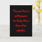 Clown na Middernacht Kaart (Gele Bloem)