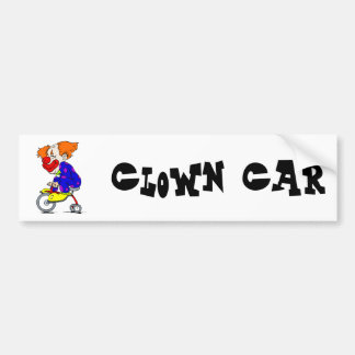 Clown op driewieler bumpersticker