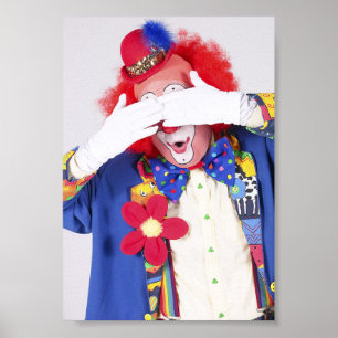 Clown Peekaboo Poster