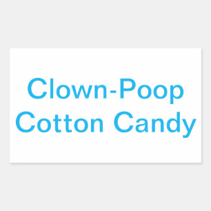 Clown-Poop Cotton Snoep Jeff Hankamer Artjunkhaus Rechthoekige Sticker