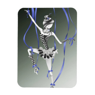 Clown Puppet Ballerina Blue Ribbon Fridge Magnet Magneet