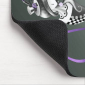 Clown Puppet Paarse Ribbon Muismat (Hoek)