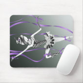 Clown Puppet Paarse Ribbon Muismat (Met muis)