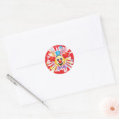 clown ronde sticker (Envelop)