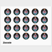 clown ronde sticker (Vel)