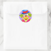 clown ronde sticker (Tas)