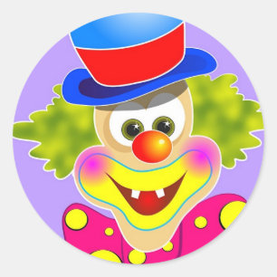 clown ronde sticker