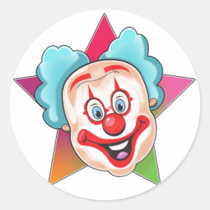 clown ronde sticker