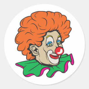 clown! ronde sticker
