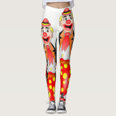 clown rouge leggings blancs adolescent long (Devant)