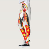clown rouge leggings blancs adolescent long (Gauche)